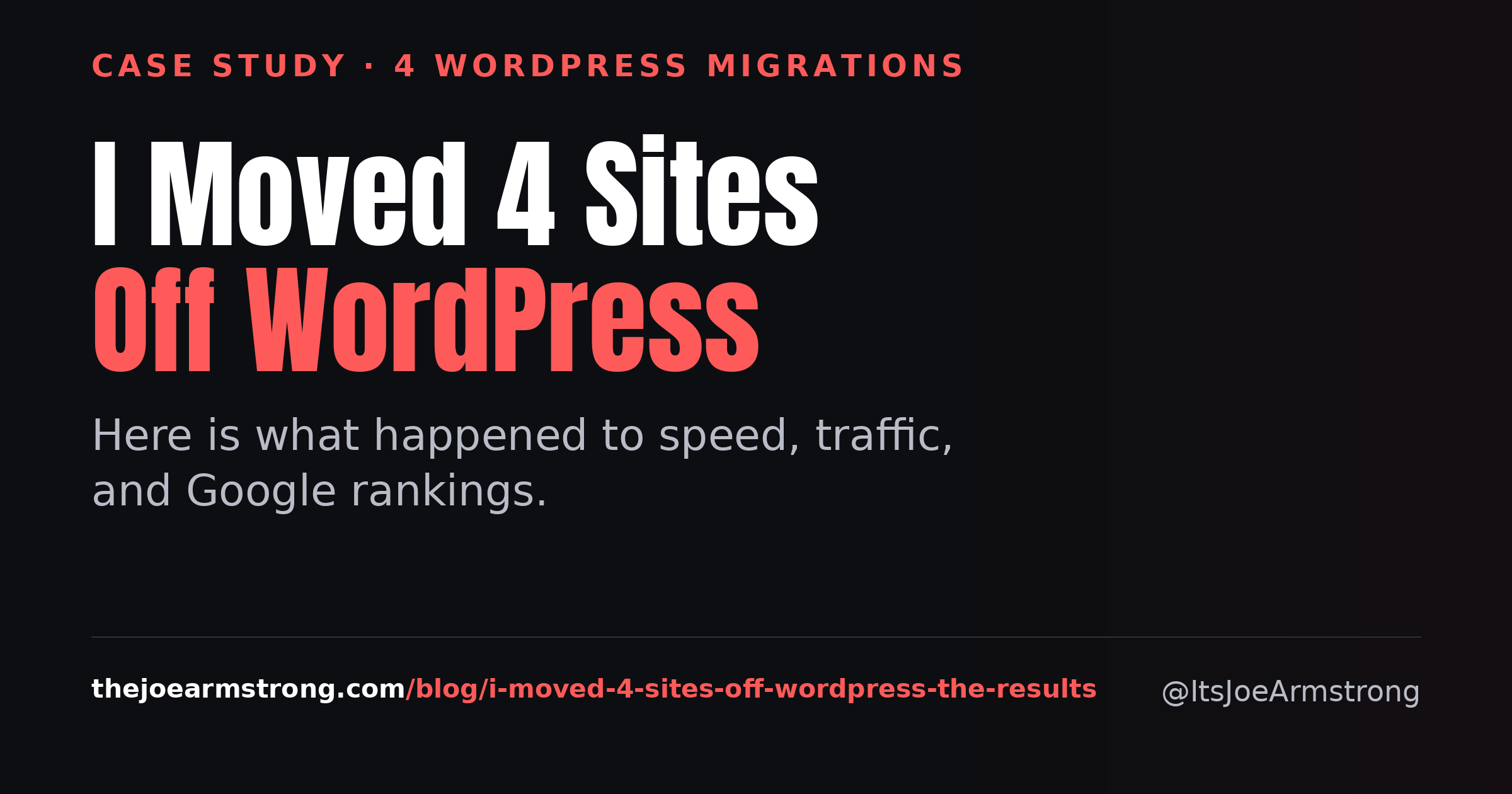 Four WordPress migrations with real before-and-after numbers