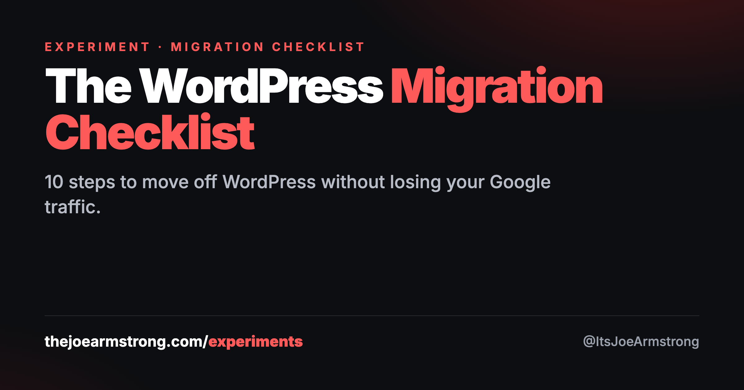 The WordPress migration checklist: 10 steps to move off WordPress without losing your Google traffic